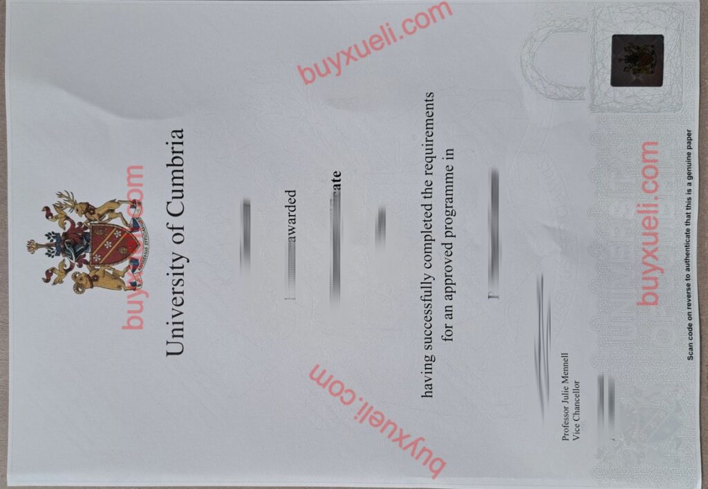 购买英国坎布里亚大学毕业证，坎布里亚大学文凭代办、补办坎布里亚大学学位证独家方案|英国留信文凭可查询