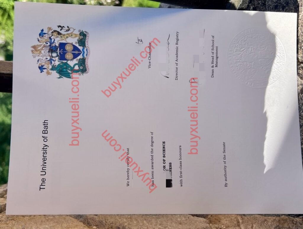 英国巴斯大学文凭样本，办理英国本科文凭，代办国外硕士文凭，办理巴斯大学文凭