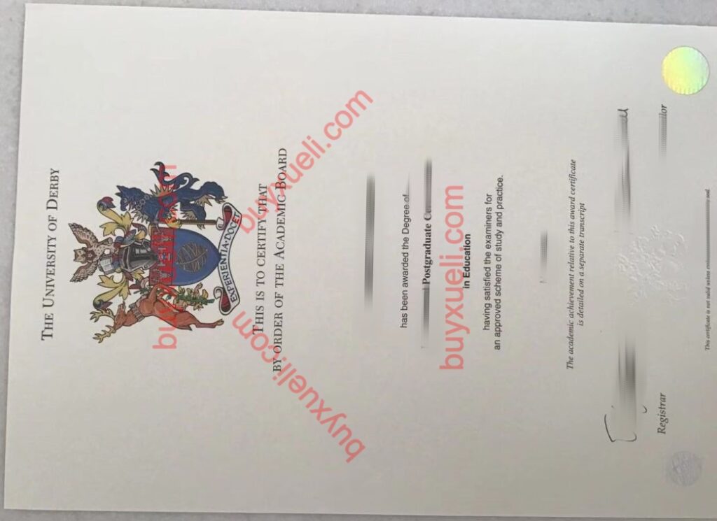 购买德比大学毕业证,制作德比大学文凭,德比大学学位证书,做德比大学学历文凭