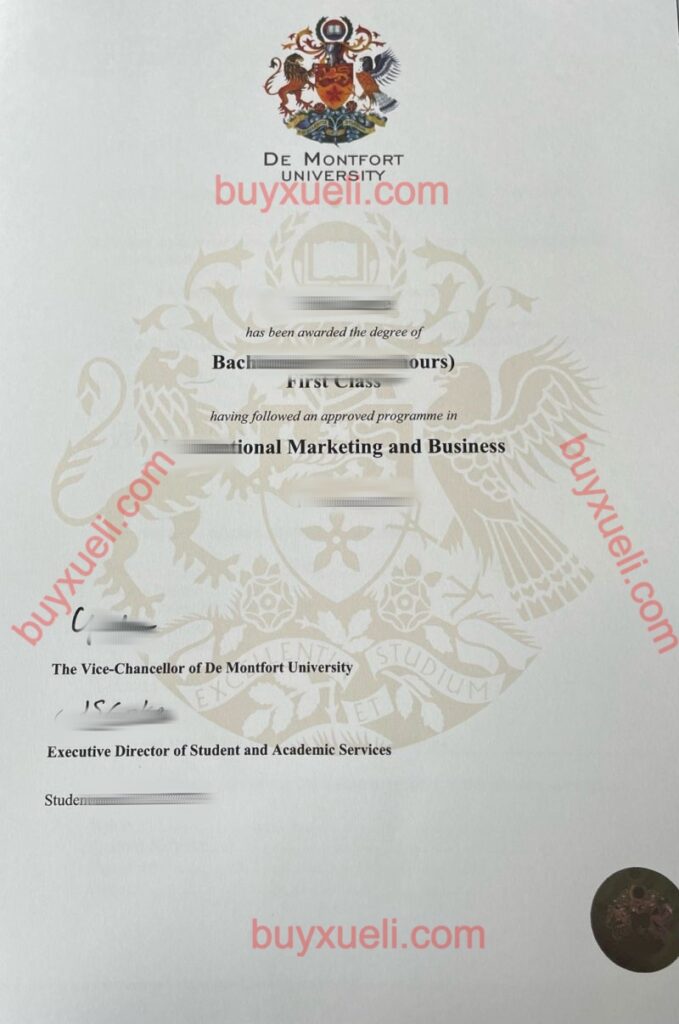 购买德蒙福特大学毕业证，办理德蒙福特大学文凭，制作德蒙福特大学学位证，德蒙福特大学高品质证书