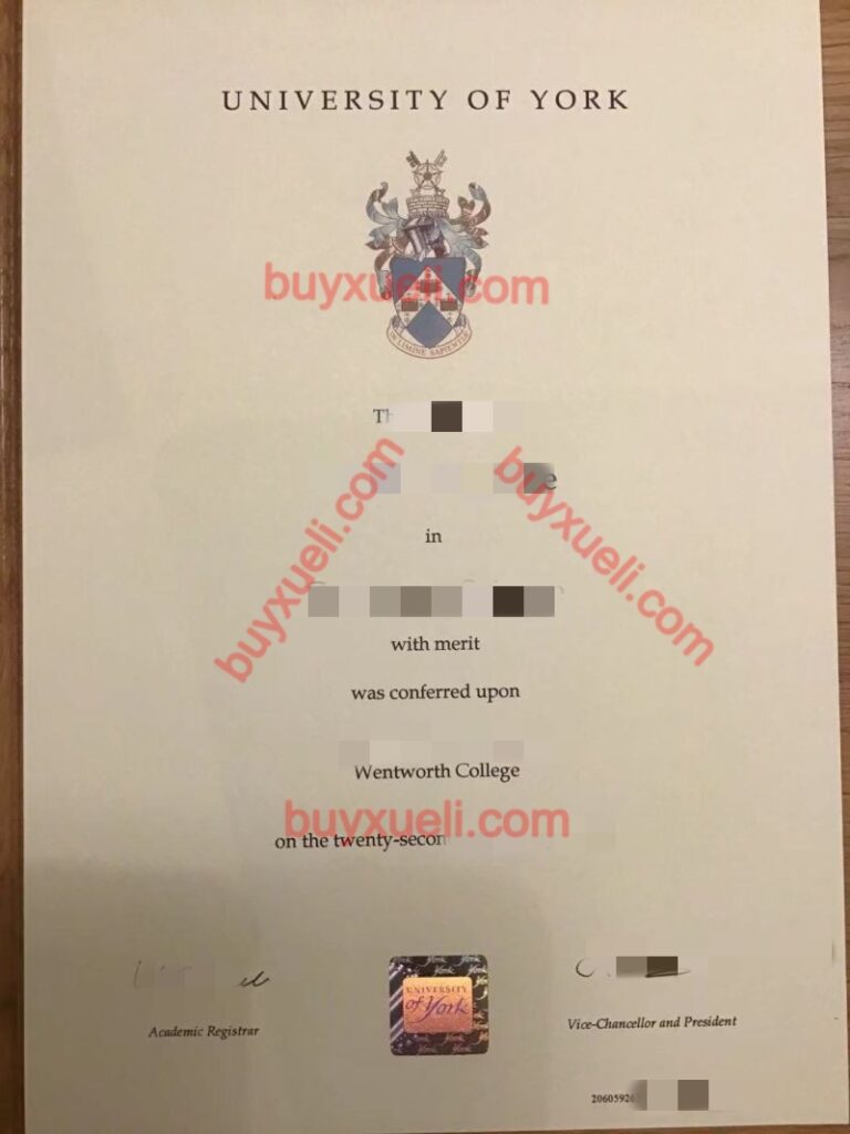 英国约克大学毕业证（文凭）样本,办理英国约克大学学位证,University of York毕业证书制作,办理英国留服认证