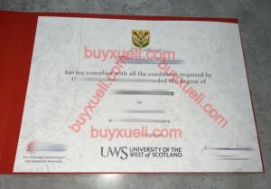 购买西苏格兰大学毕业证,西苏格兰大学文凭制作,加急做西苏格兰大学学位证书,University of the West of Scotland本科毕业证加速制作