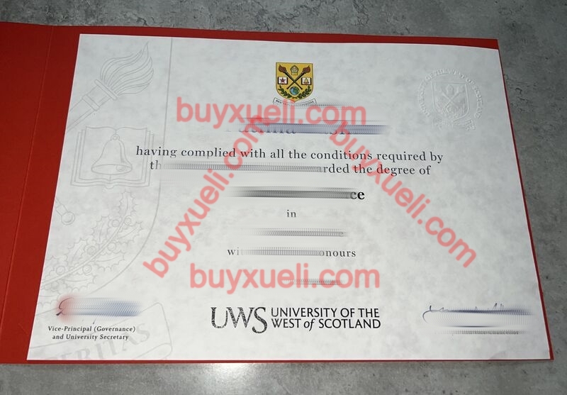购买西苏格兰大学毕业证,西苏格兰大学文凭制作,加急做西苏格兰大学学位证书,University of the West of Scotland本科毕业证加速制作