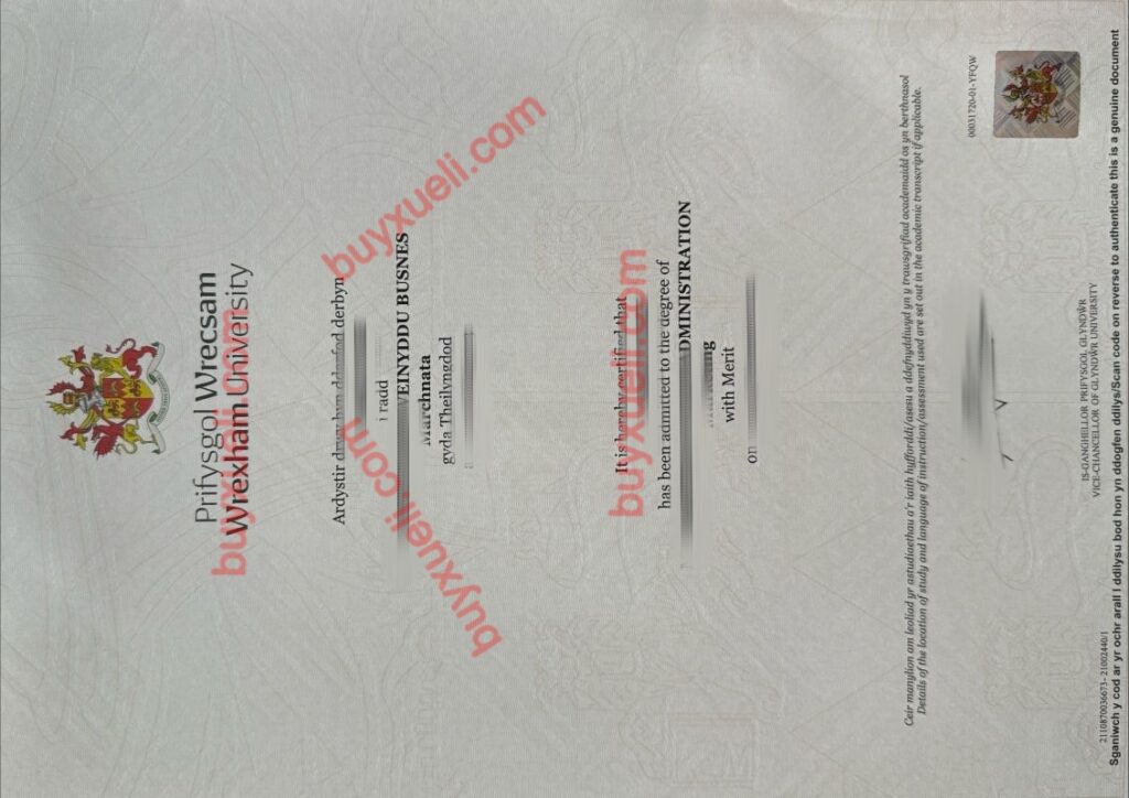 购买雷克斯汉姆大学毕业证书，制作雷克斯汉姆大学学位证，办理雷克斯汉姆大学学历文凭，5分钟在线了解雷克斯汉姆大学毕业证流程