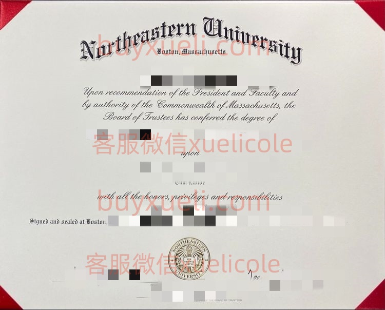 办理NEU东北大学英文毕业证书，美国线上购买东北大学NU毕业文凭,添加专业客服微信（xuelicole）咨询下单流程,东北大学NEU毕业证书模版图,办美国真实留信认证