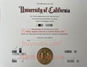 办理加州大学圣地亚哥分校UCSD英文毕业证书，美国线上购买UC San Diego毕业文凭,添加专业客服微信（xuelicole）咨询下单流程,加州大学圣地亚哥分校UCSD毕业证书模版图