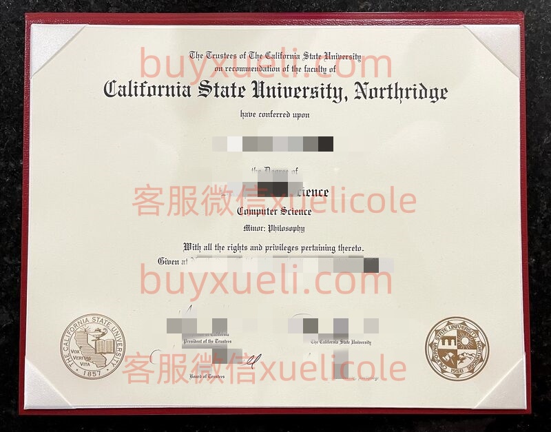 办理加州州立大学北岭分校CSUN英文毕业证书，美国线上购买Cal State Northridge毕业文凭,添加专业客服微信（xuelicole）咨询下单流程,购买加州州立大学北岭分校CSUN毕业证书模版图