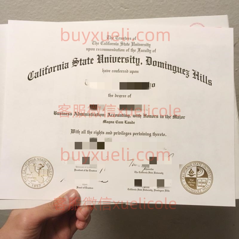 办理加州州立大学多明格斯山分校CSUDH英文毕业证书，美国线上购买Dominguez Hills毕业文凭,添加专业客服微信（xuelicole）咨询下单流程,加州州立大学多明格斯山分校毕业证书模版图