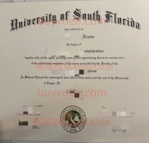 办理南佛罗里达大学USF英文毕业证书，美国线上购买南佛罗里达大学毕业文凭,添加专业客服微信（xuelicole）咨询下单流程,南佛罗里达大学USF毕业证书模版图,办美国真实留信认证