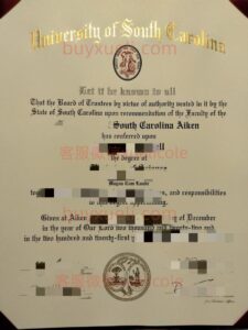 办理南卡罗来纳大学艾肯分校英文毕业证书，美国线上购买南卡罗来纳大学艾肯分校毕业文凭,添加专业客服微信（xuelicole）咨询下单流程,南卡罗来纳大学艾肯分校毕业证书模版图