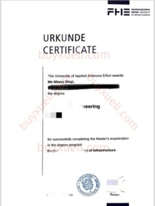 购买德国埃尔福特应用技术大学毕业证,查看埃尔福特应用技术大学毕业证样本,埃尔福特应用技术大学文凭在线制作