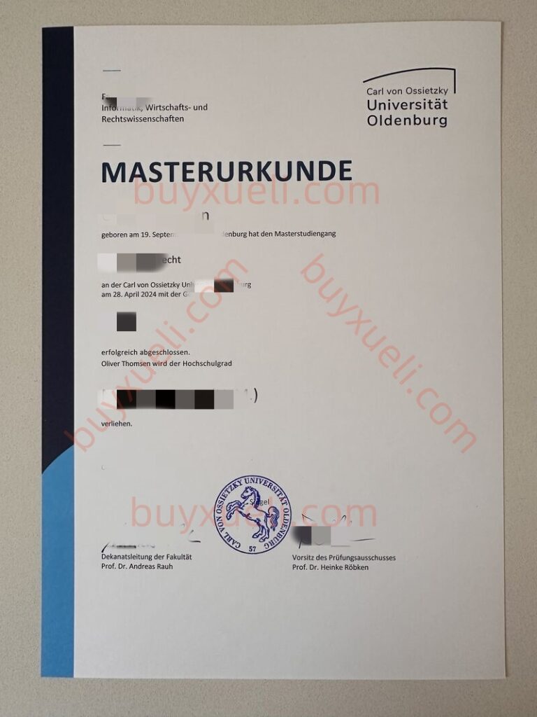 购买德国奥尔登堡大学毕业证,办理奥尔登堡大学文凭,德国毕业文凭制作,德国奥尔登堡大学毕业证样本,在线复制德国文凭