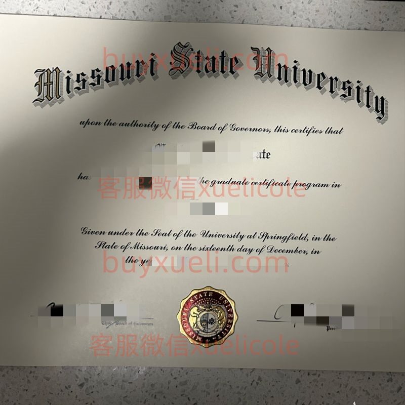 办理MSU密苏里州立大学英文毕业证书，美国线上购买MO State毕业文凭,添加专业客服微信（xuelicole）咨询下单流程,西南密苏里州立大学毕业证书模版图,办美国真实留信认证