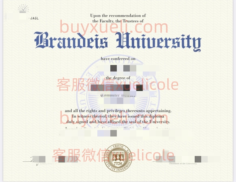 办理布兰迪斯大学英文毕业证书,美国线上购买布兰迪斯大学毕业文凭,添加专业客服微信(xuelicole)咨询下单流程,布兰迪斯大学毕业证书模版图,办美国真实留信认证