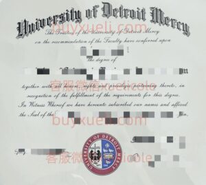 办理底特律梅西大学UDM英文毕业证书，美国线上购买底特律梅西大学毕业文凭,添加专业客服微信（xuelicole）咨询下单流程,底特律梅西大学毕业证书模版图,办美国真实留信认证