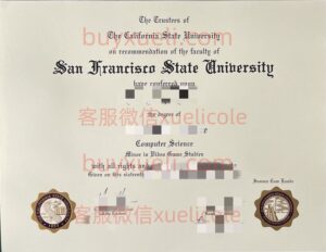 办理SFSU旧金山州立大学英文毕业证书，美国线上购买SF State毕业文凭,添加专业客服微信（xuelicole）咨询下单流程,旧金山州立大学SFSU毕业证书模版图,办美国真实留信认证