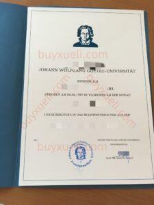 办理法兰克福大学毕业证书，没有毕业怎么拿到法兰克福大学毕业文凭？歌德大学学位证书，在线做原版德国文凭
