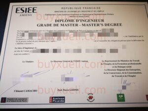 在线买巴黎电子工程师高等学校毕业证书,购买法国原版文凭亚眠高等电子与电工技术工程师学院毕业文凭,ESIEE-Amiens学位证书,