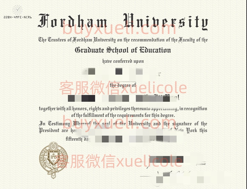 办理福特汉姆大学英文毕业证书,美国线上购买福特汉姆大学毕业文凭,添加专业客服微信(xuelicole)咨询下单流程,福特汉姆大学毕业证书模版图,办美国真实留信认证