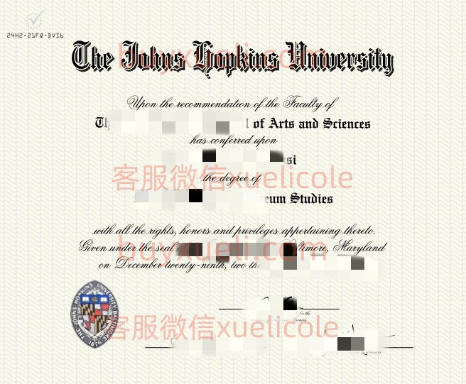 办理JHU约翰霍普金斯大学英文毕业证书，美国线上购买JohnsHopkins University毕业文凭,添加专业客服微信（xuelicole）咨询下单流程,约翰霍普金斯大学Hopkins毕业证书模版图,办美国真实留信认证
