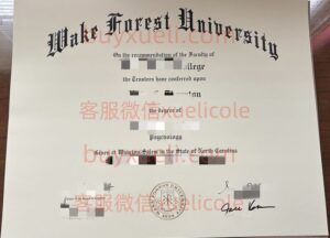 办理维克森林大学WFU英文毕业证书，美国线上购买Wake Forest University毕业文凭,添加专业客服微信（xuelicole）咨询下单流程,维克弗里斯特大学毕业证书模版图,办美国真实留信认证