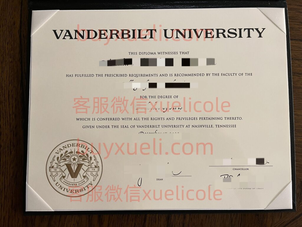 办理范德堡大学VU英文毕业证书,美国线上购买vandy毕业文凭,添加专业客服微信(xuelicole)咨询下单流程,范德堡大学Vandy毕业证书模版图,办美国真实留信认证