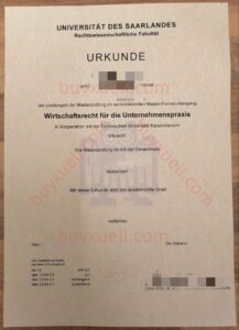 办理德国萨尔大学毕业证书,购买萨尔大学毕业文凭,在线查看Universität des Saarlandes学位证书样本图,留学德国萨尔大学未能毕业加客服了毕业证制作流程
