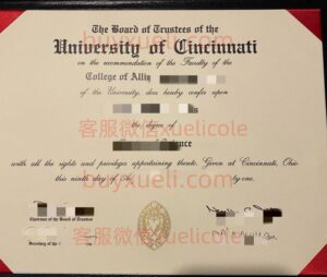 办理辛辛那提大学UC英文毕业证书，美国线上购买University of Cincinnati毕业文凭,添加专业客服微信（xuelicole）咨询下单流程,员辛辛那提大学毕业证书模版图,办美国真实留信认证