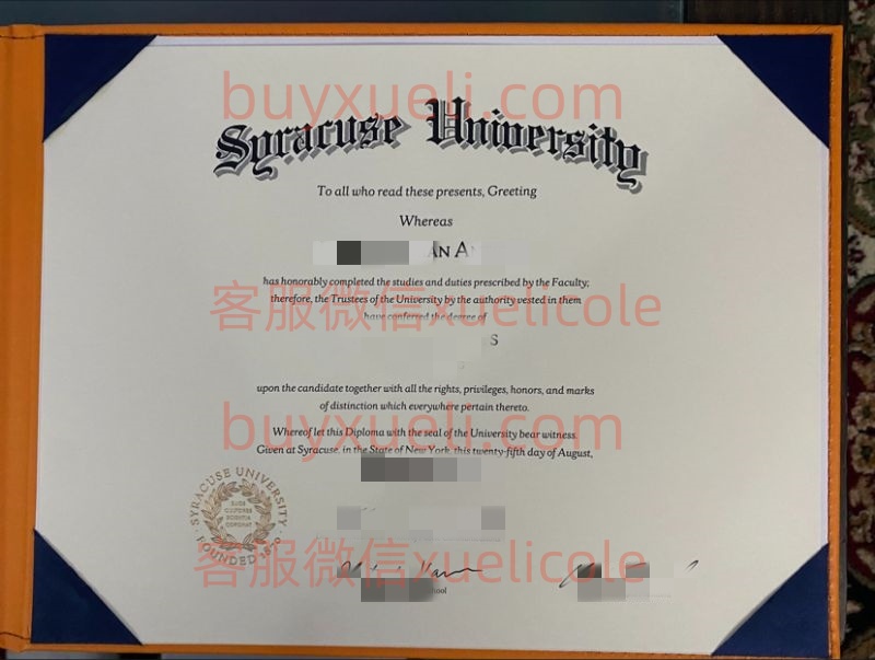 办理SU雪城大学英文毕业证书，美国线上购买syracuse University毕业文凭,添加专业客服微信（xuelicole）咨询下单流程,雪城大学Cuse毕业证书模版图,办美国真实留信认证，