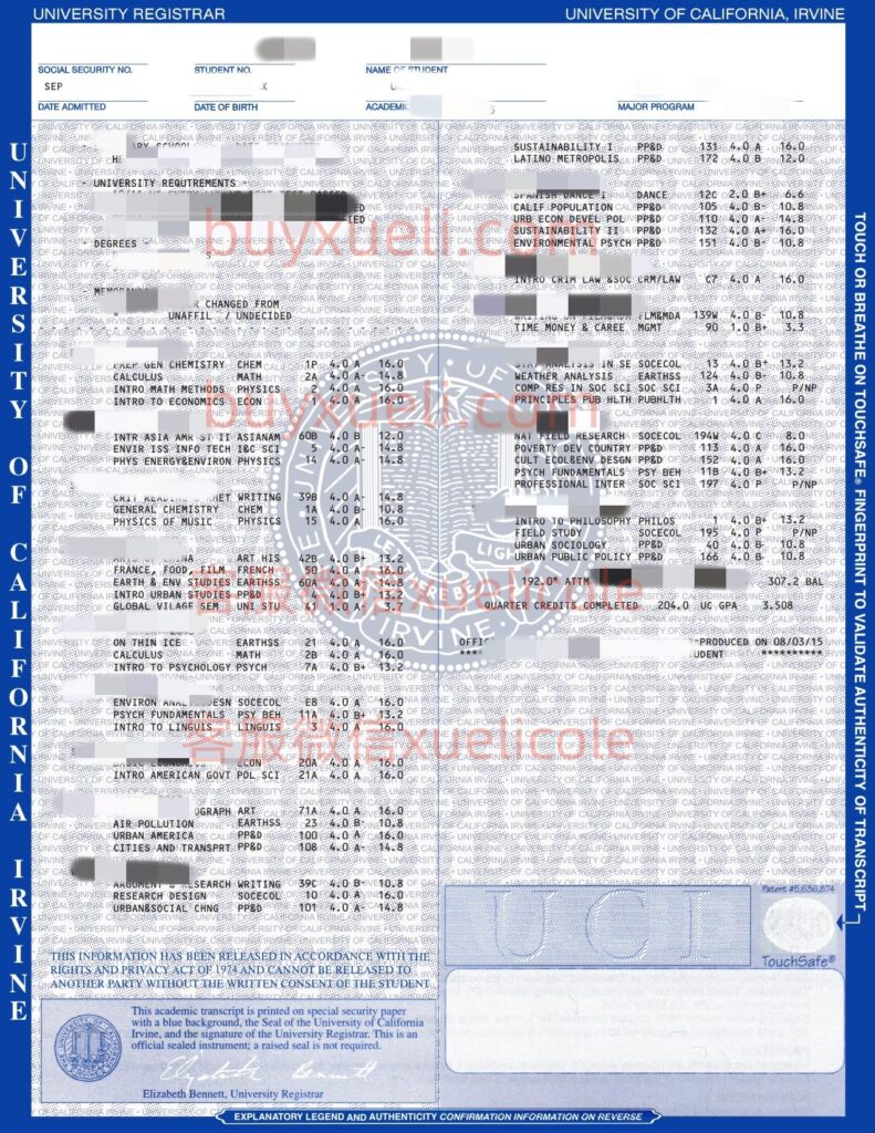 在线做加利福尼亚大学尔湾分校UC Irvine 2025年最新成绩单 transcript,做加州大学欧文分校成绩单，ucl成绩单修改,美国大学历届成绩单制作，做学校原版成绩单课程根据学校官网制作