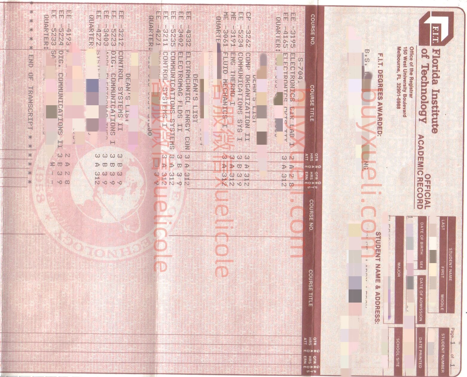 美国佛罗里达理工大学成绩单制作,做佛罗里达理工大学原版密封成绩单，Florida Poly transcript,做佛罗里达理工大学最新成绩单，美国大学历届原版成绩单查询，在线做Florida Poly成绩单